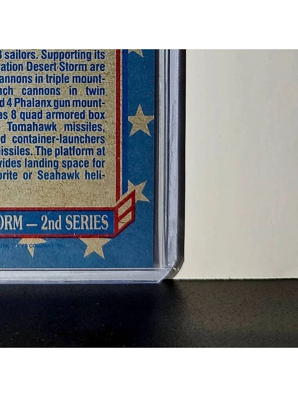 USS Wisconsin 1991 Topps Desert Storm #122 Card